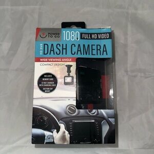 Power To Go 1080p HD DVR Dash Camera NIB